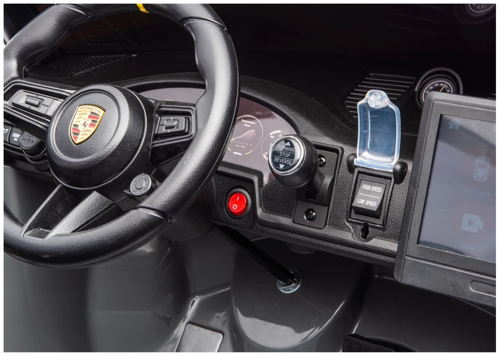 Lean Cars Elektromobilis Porsche GT3, 24 V, pilkas