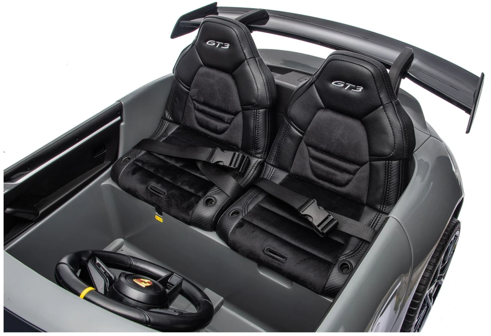 Lean Cars Elektromobilis Porsche GT3, 24 V, pilkas