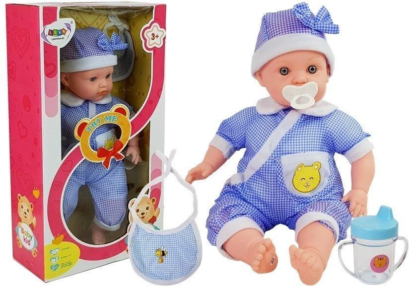 Lean Toys Vaikiška lėlė, 45cm mėlyna