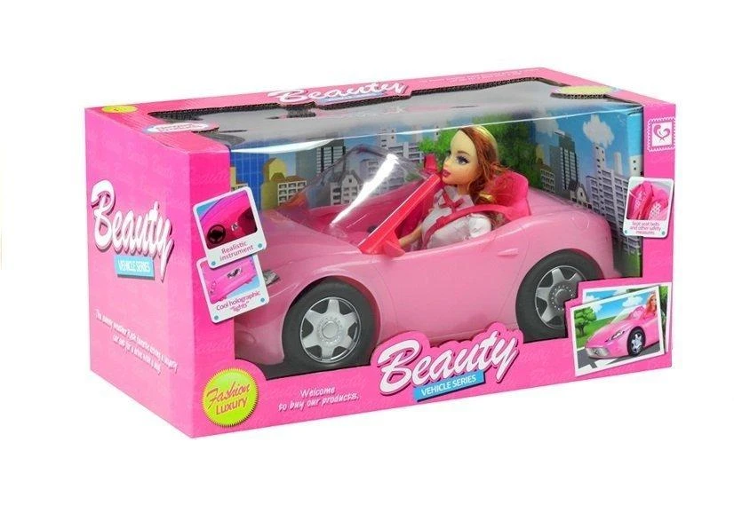 Lean Toys Lėlė keliauja su kabrioletu