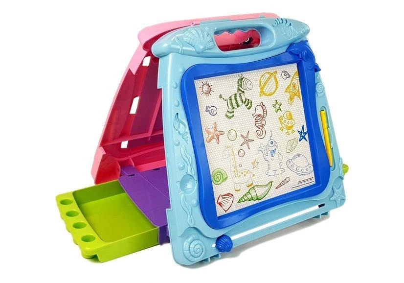 Lean Toys Dvipusė piešimo lenta su priedais LeanToys