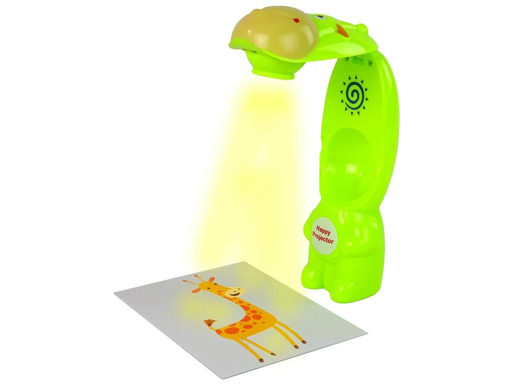 Lean Toys Žalias piešimo projektorius su flomasteriais