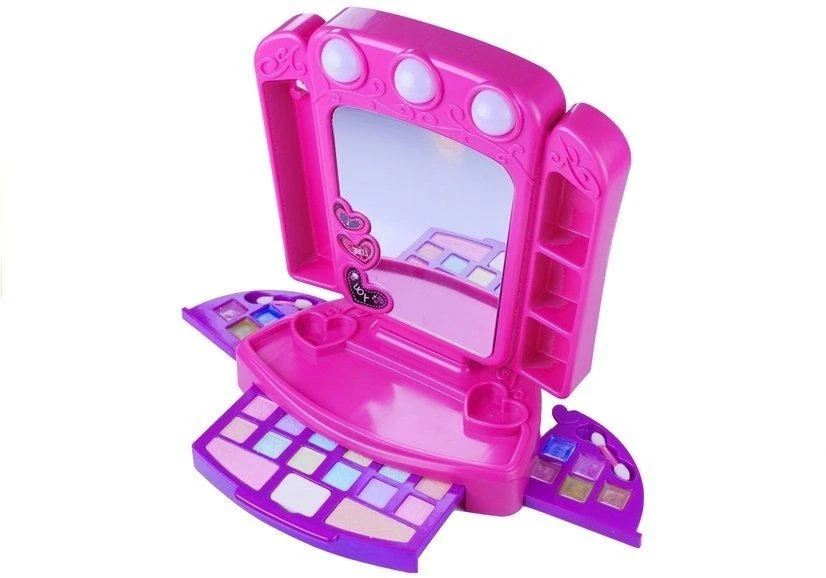 Kosmetinis staliukas Lean Toys, rožinis