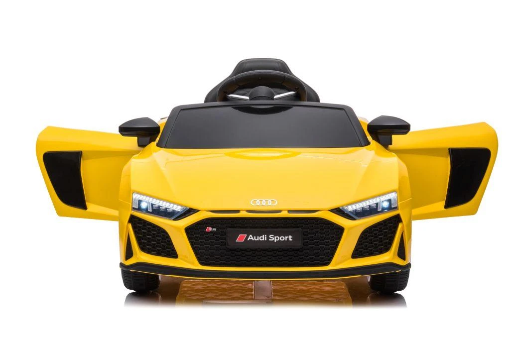 Lean Cars Vienvietis elektromobilis vaikams AUDI R8 A300, geltonas