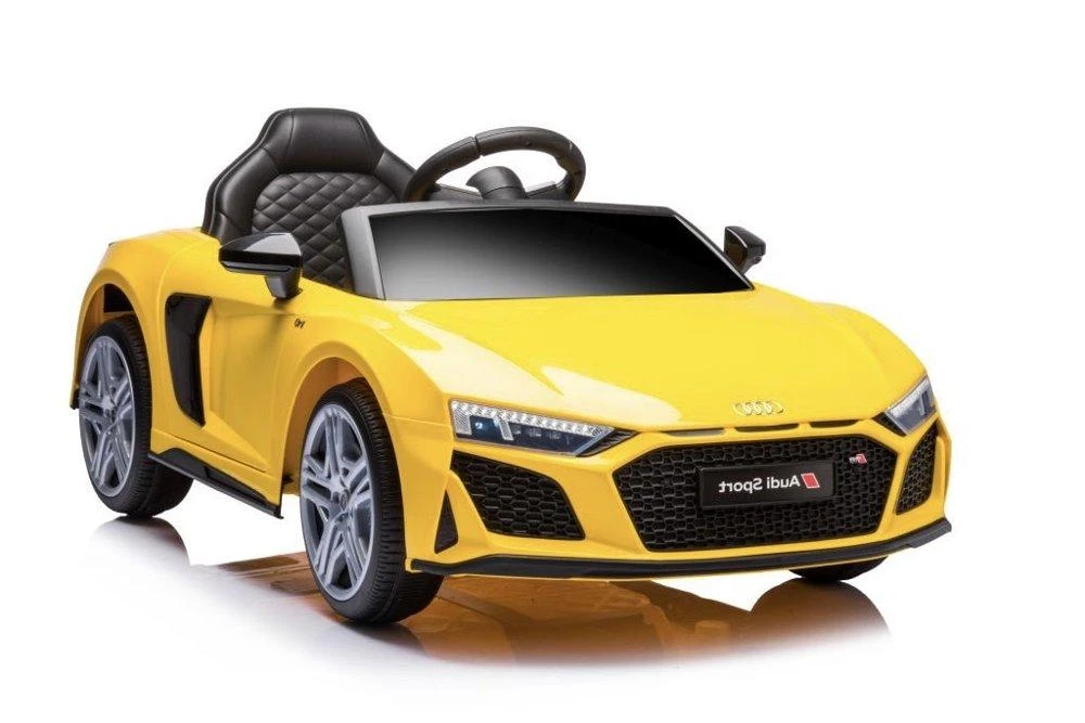 Lean Cars Vienvietis elektromobilis vaikams AUDI R8 A300, geltonas