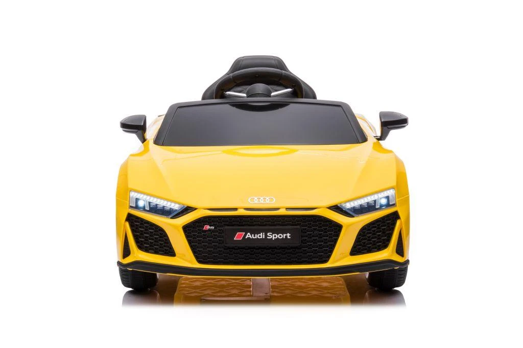 Lean Cars Vienvietis elektromobilis vaikams AUDI R8 A300, geltonas