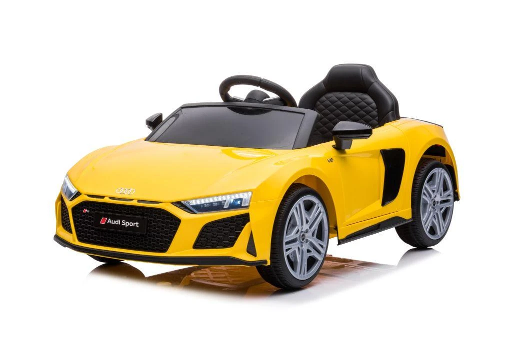 Lean Cars Vienvietis elektromobilis vaikams AUDI R8 A300, geltonas
