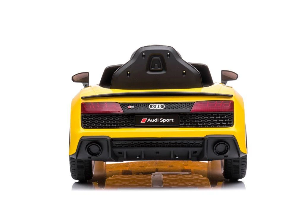 Lean Cars Vienvietis elektromobilis vaikams AUDI R8 A300, geltonas
