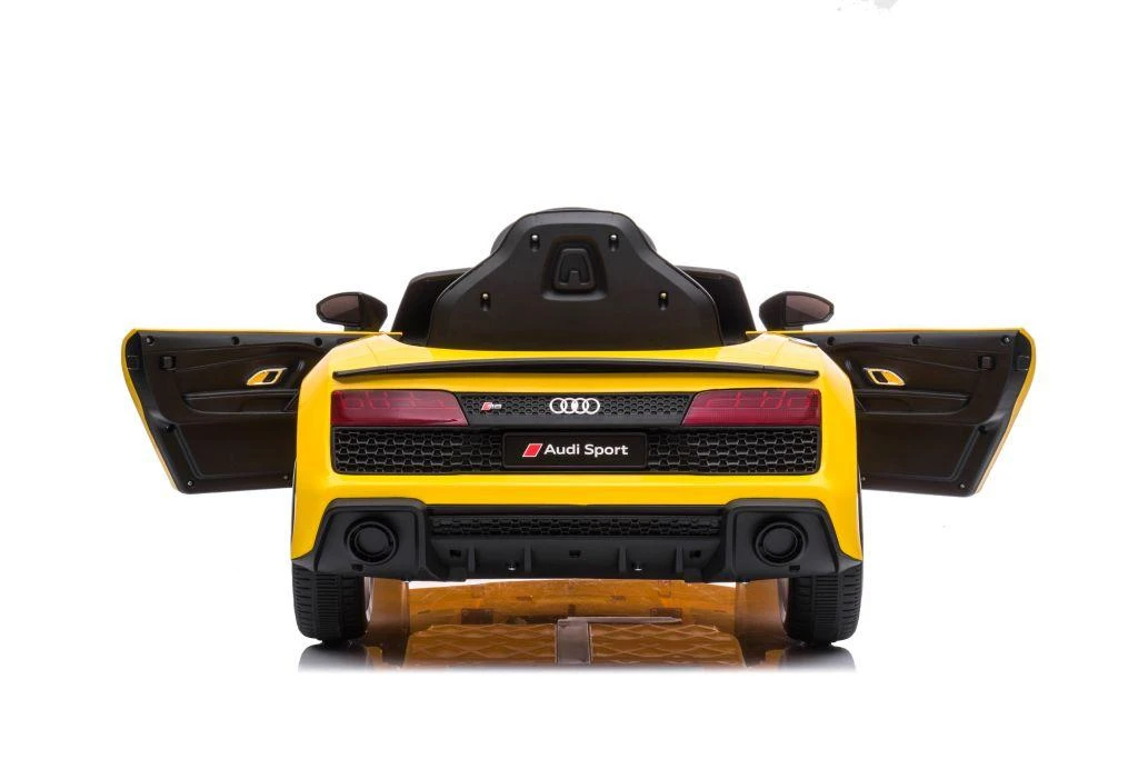 Lean Cars Vienvietis elektromobilis vaikams AUDI R8 A300, geltonas
