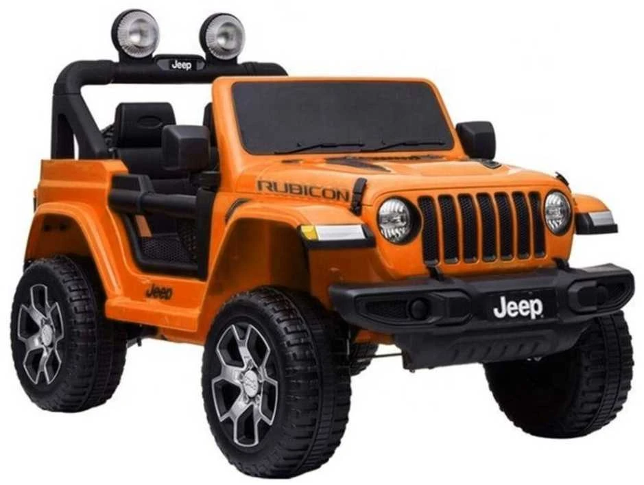 Lean Cars Dvivietis vaikiškas elektromobilis Jeep Rubicon 4x4, oranžinis