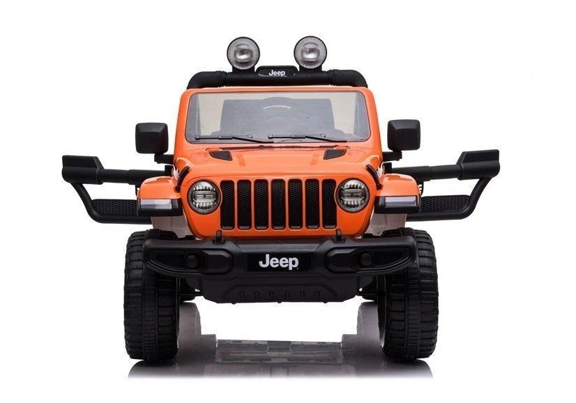 Lean Cars Dvivietis vaikiškas elektromobilis Jeep Rubicon 4x4, oranžinis