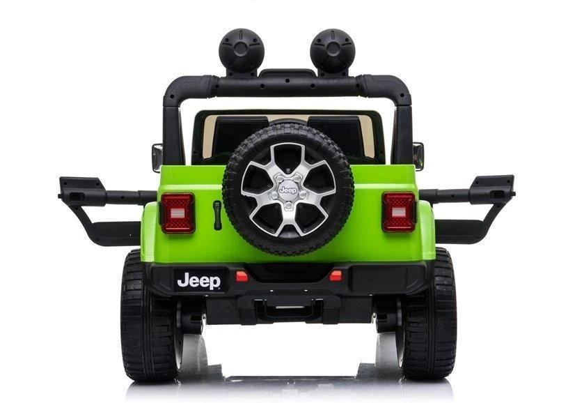 Lean Cars Dvivietis vaikiškas elektromobilis Jeep Rubicon 4x4, žalias