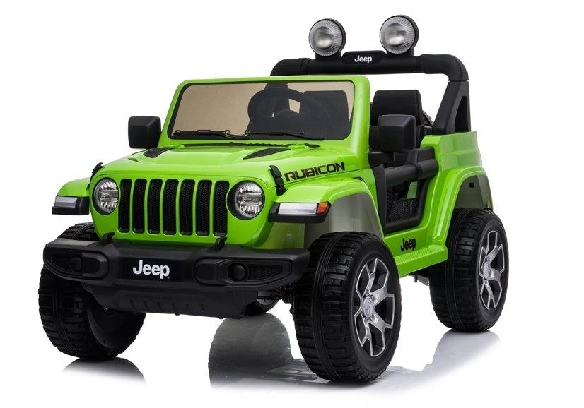 Lean Cars Dvivietis vaikiškas elektromobilis Jeep Rubicon 4x4, žalias