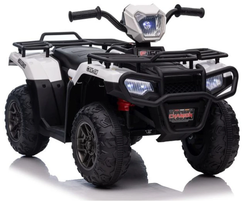 Lean Cars Vienvietis vaikiškas elektromobilis Quad JC915, baltas