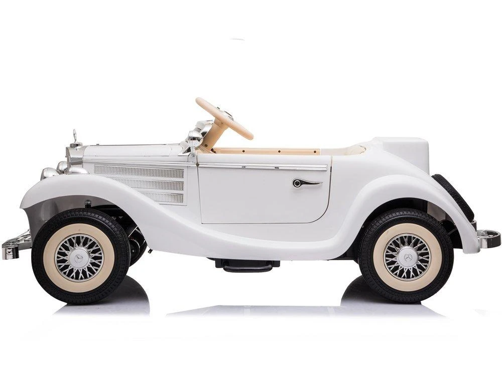 Lean Cars Dvivietis elektromobilis Retro Mercedes 540K, baltas