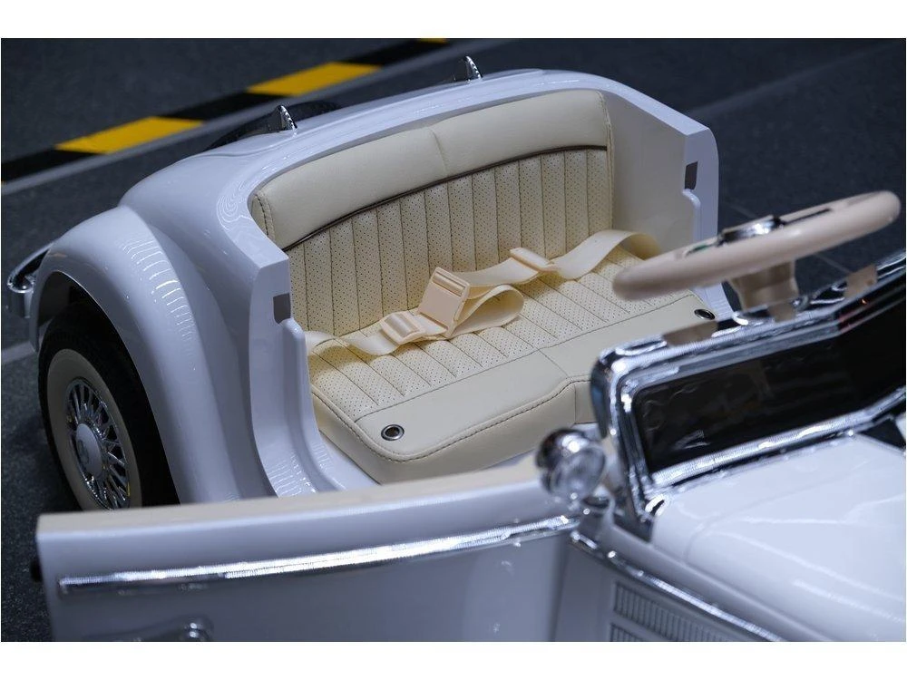 Lean Cars Dvivietis elektromobilis Retro Mercedes 540K, baltas
