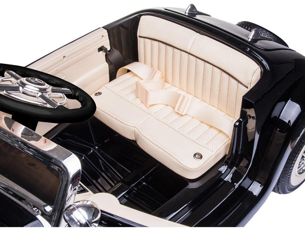 Lean Cars Dvivietis elektromobilis Retro Mercedes 540K, juodas