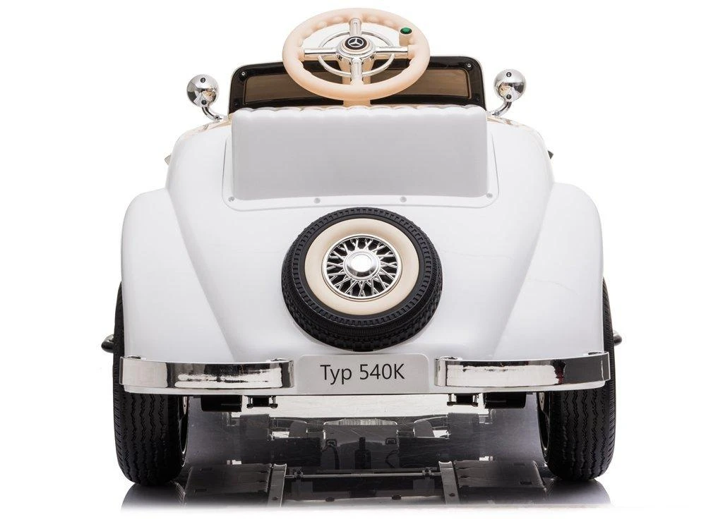 Lean Cars Dvivietis elektromobilis Retro Mercedes 540K, baltas