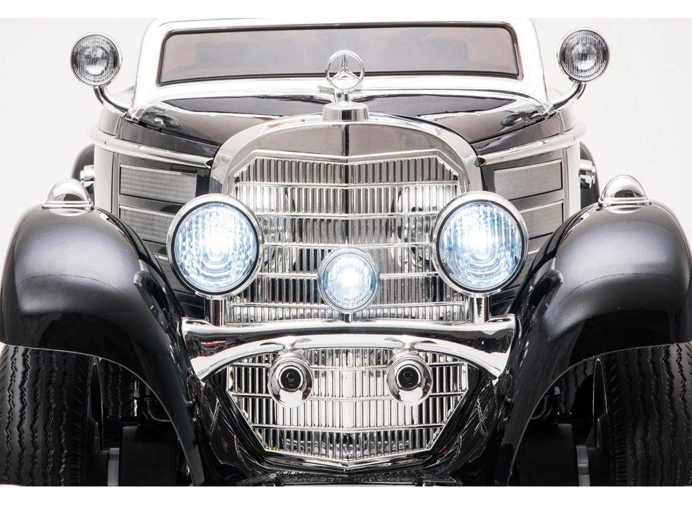 Lean Cars Dvivietis elektromobilis Retro Mercedes 540K, juodas