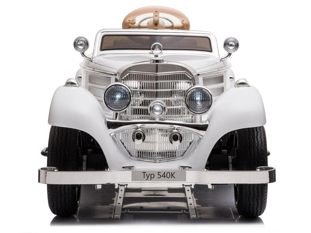 Lean Cars Dvivietis elektromobilis Retro Mercedes 540K, baltas