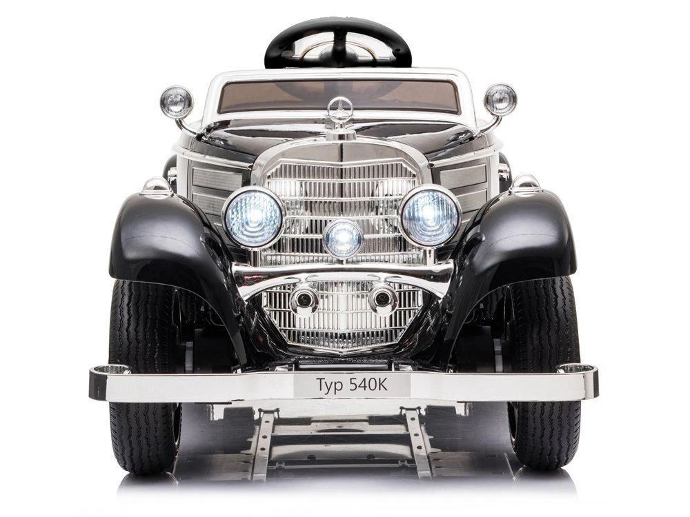 Lean Cars Dvivietis elektromobilis Retro Mercedes 540K, juodas