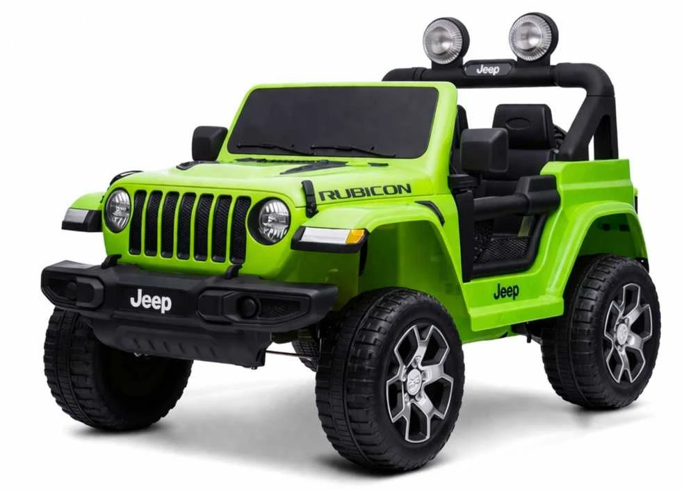 Lean Cars Dvivietis vaikiškas elektromobilis Jeep Rubicon 4x4, žalias