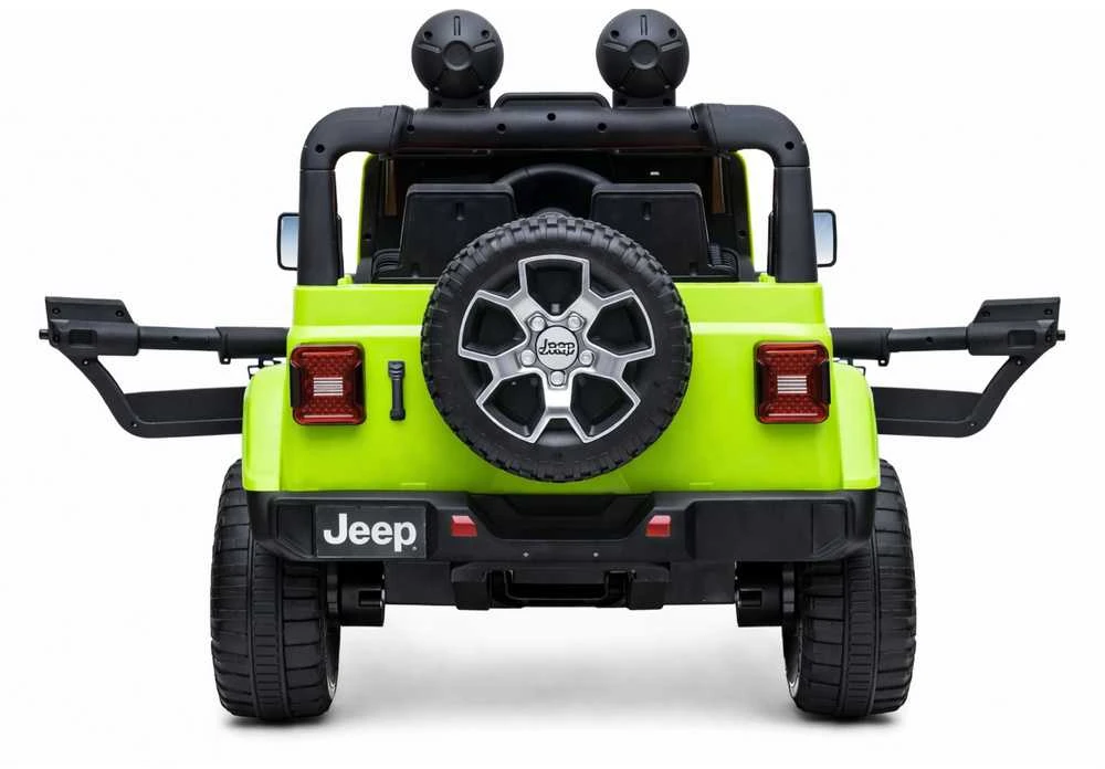 Lean Cars Dvivietis vaikiškas elektromobilis Jeep Rubicon 4x4, žalias