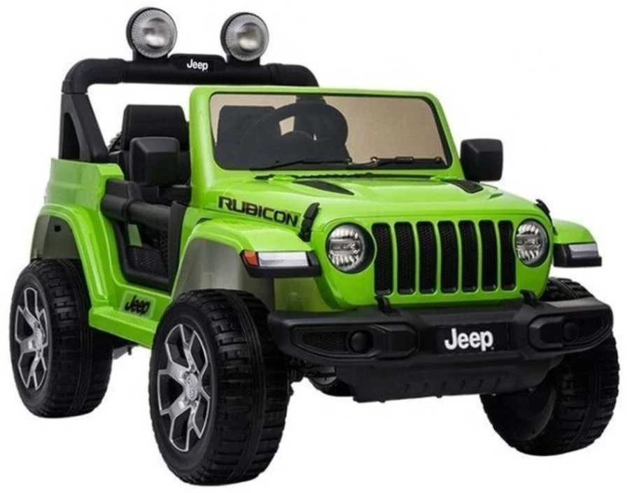 Lean Cars Dvivietis vaikiškas elektromobilis Jeep Rubicon 4x4, žalias