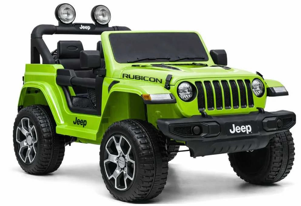 Lean Cars Dvivietis vaikiškas elektromobilis Jeep Rubicon 4x4, žalias