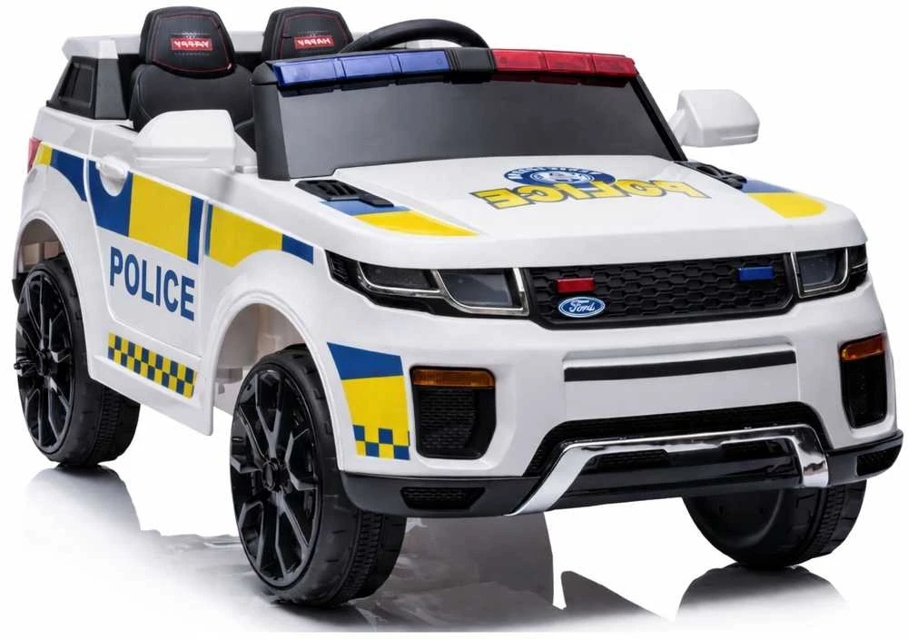 Lean Cars Vienvietis policijos elektromobilis BBH-021, baltas