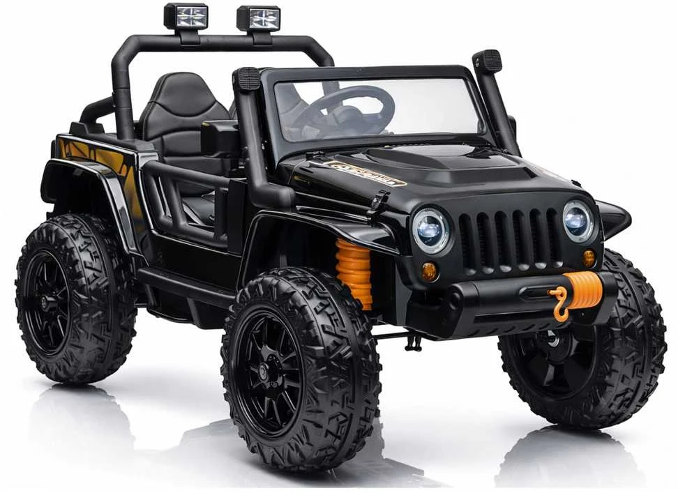 Lean Cars Akumuliatorinis dvivietis automobilis vaikams XB-1118 4x4, juodos spalvos