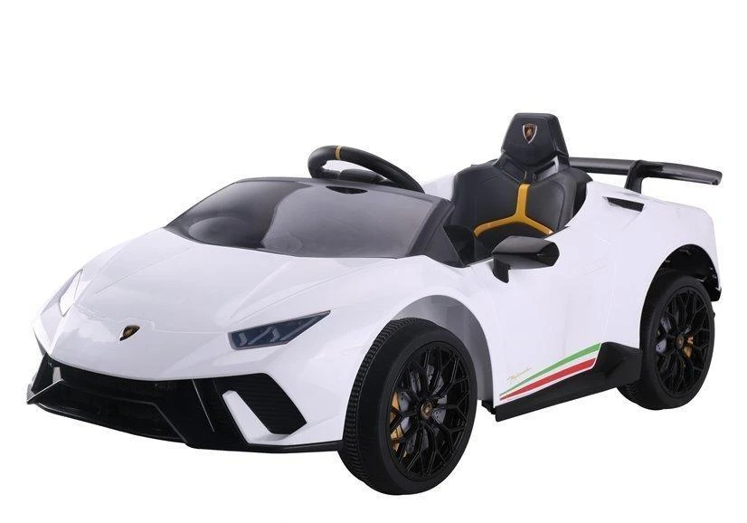 Lean Cars Vienvietis elektromobilis vaikams Lamborghini Huracan, baltas