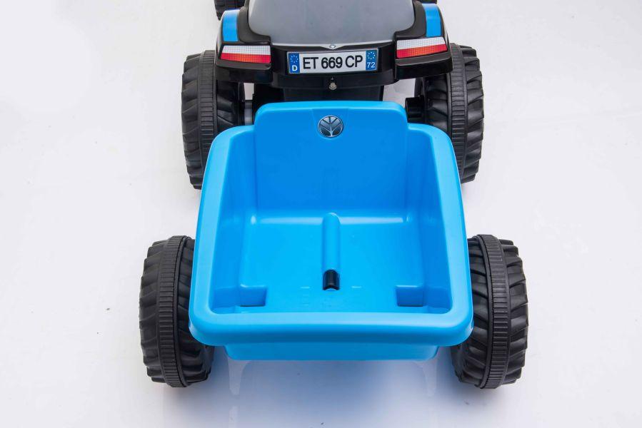 Lean Cars Traktor Na Akumuliatorius su Przyczepą A009 Mėlyna