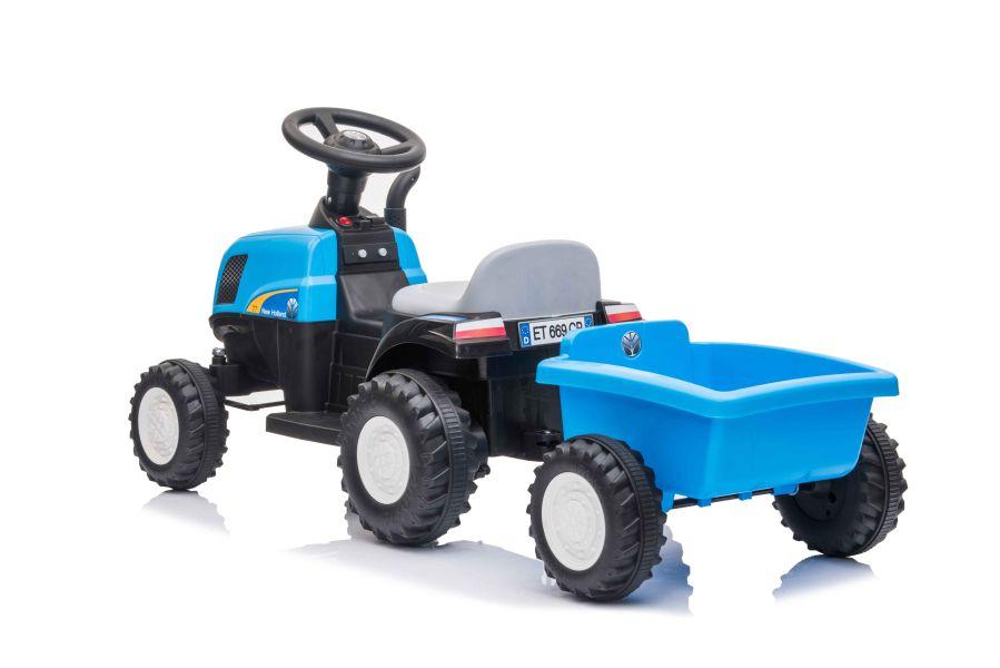 Lean Cars Traktor Na Akumuliatorius su Przyczepą A009 Mėlyna