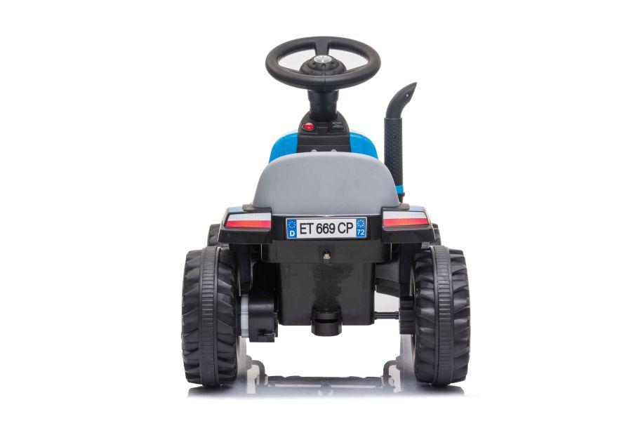 Lean Cars Traktor Na Akumuliatorius su Przyczepą A009 Mėlyna