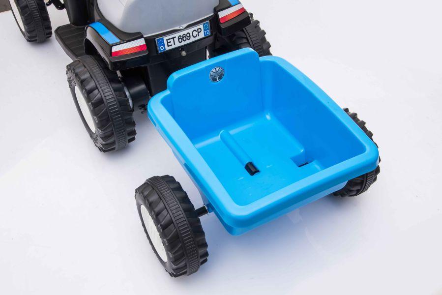 Lean Cars Traktor Na Akumuliatorius su Przyczepą A009 Mėlyna