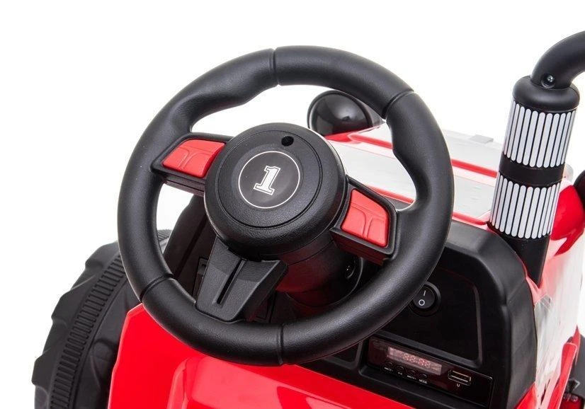 Lean Cars Elektromobilis traktorius su priekaba CH9959, raudonas