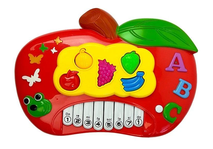 Lean Toys Interaktyvus pianinas vaikams su mikrofonu Obuoliukas