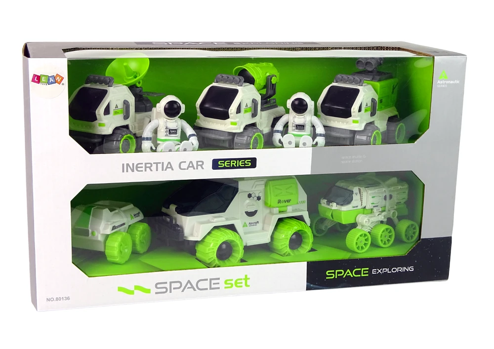 Lean Toys Kosminių transporto priemonių rinkinys 6in1 LeanToys