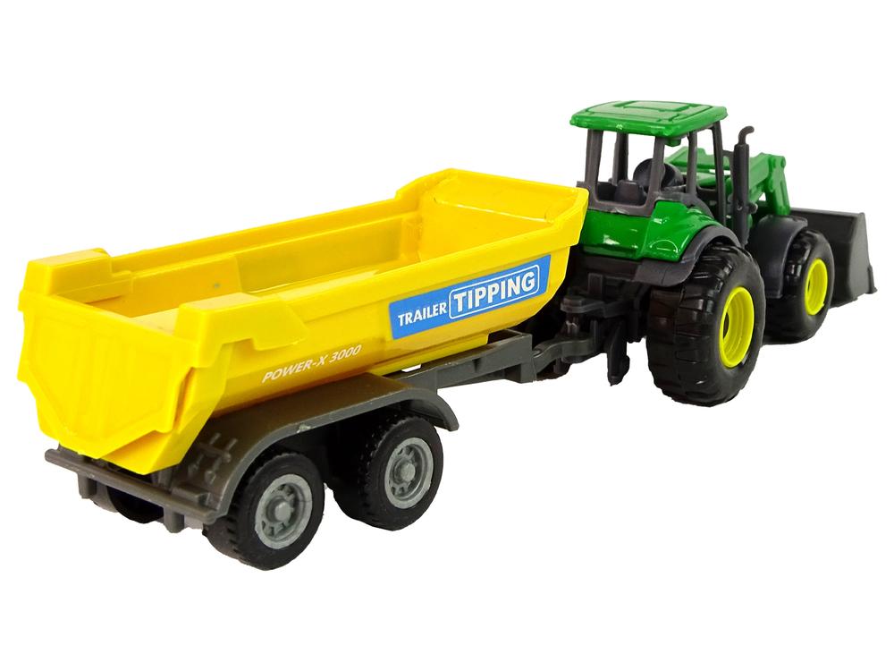 Lean Toys Žaislinis traktorius su priekaba LeanToys