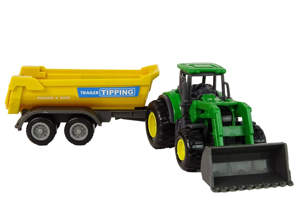 Lean Toys Žaislinis traktorius su priekaba LeanToys