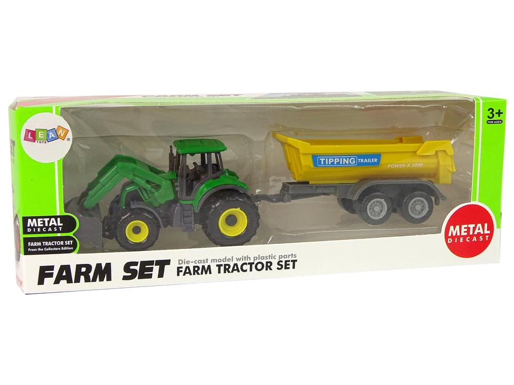 Lean Toys Žaislinis traktorius su priekaba LeanToys