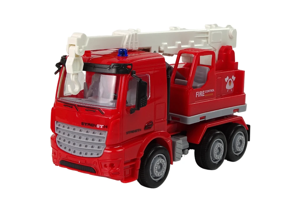 Lean Toys Gaisrinė mašina su priedais, raudona