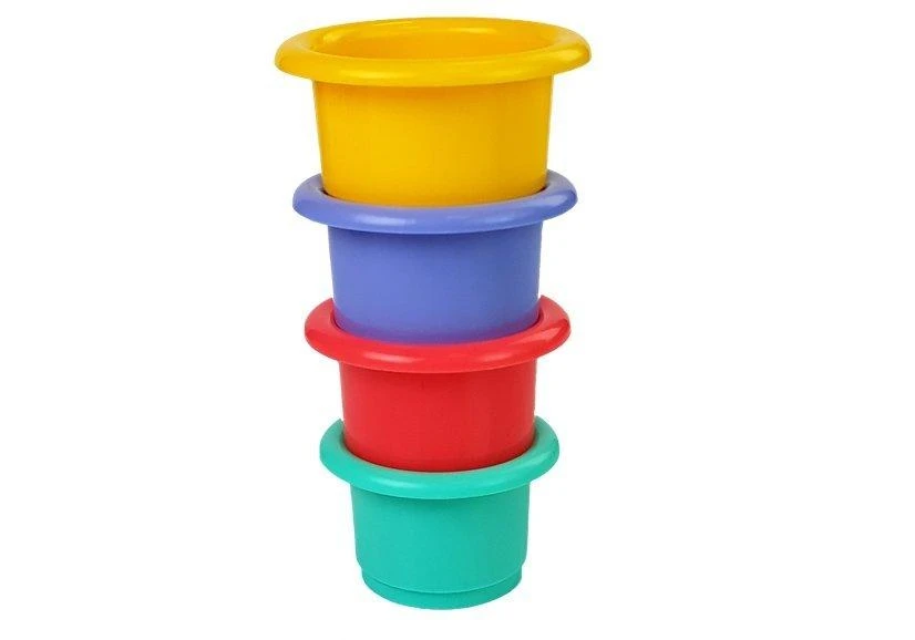 Lean Toys Varlės formos vonios žaislas su kibirėliais