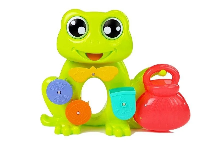 Lean Toys Varlės formos vonios žaislas su kibirėliais