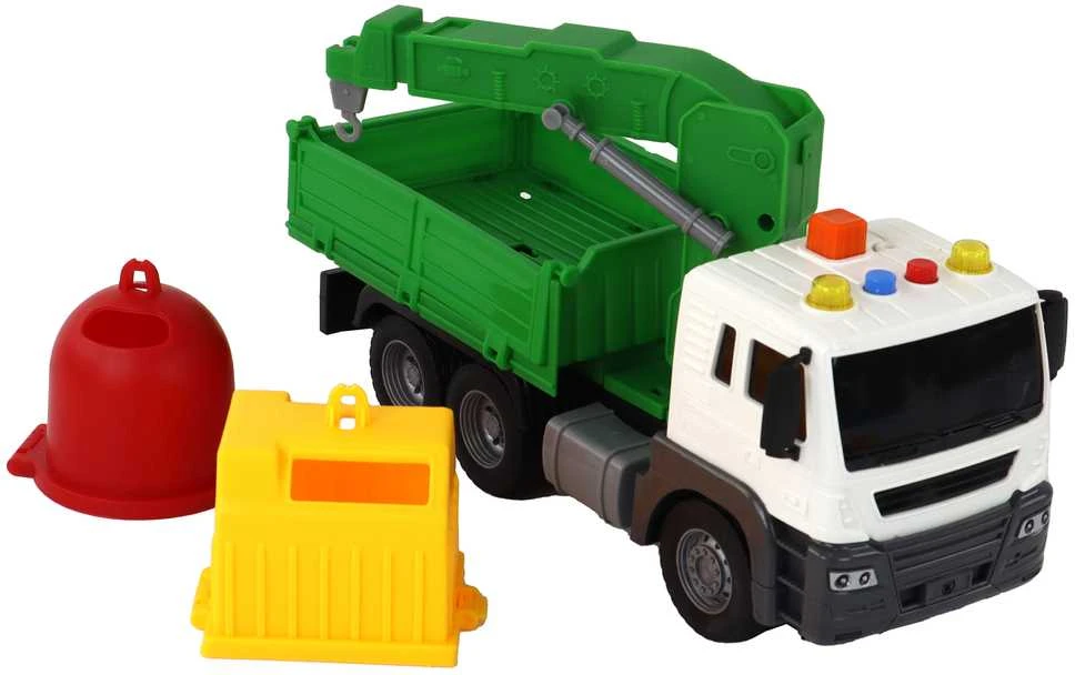 Lean Toys Gaisrinės mašina su priekaba 1:16 su šviesos ir garso efektais