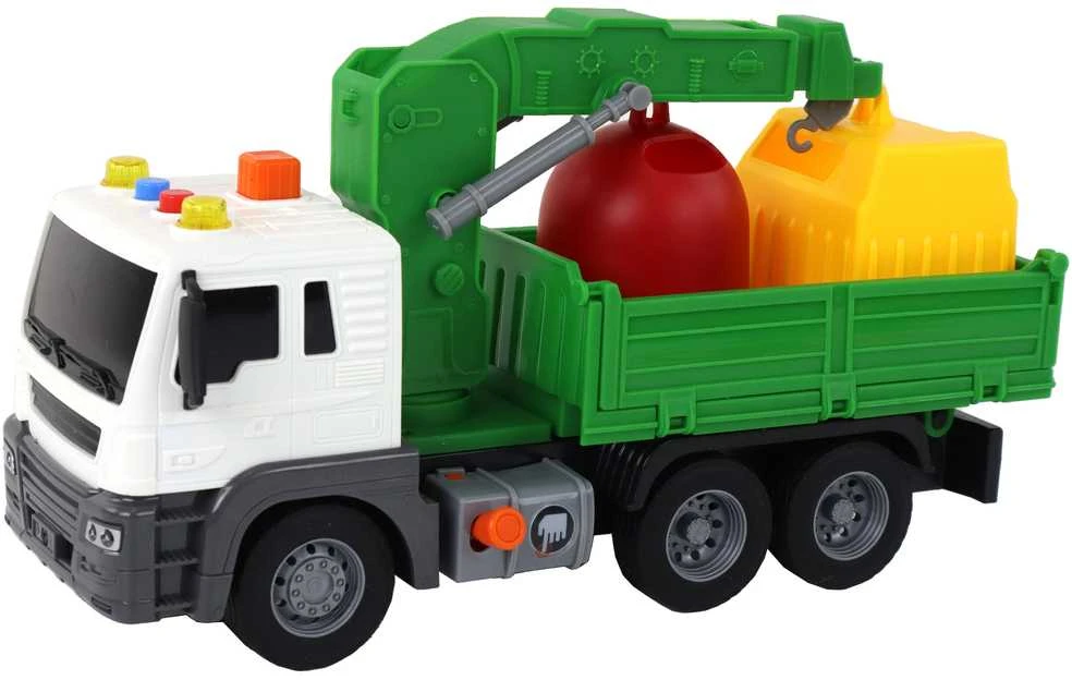 Lean Toys Gaisrinės mašina su priekaba 1:16 su šviesos ir garso efektais