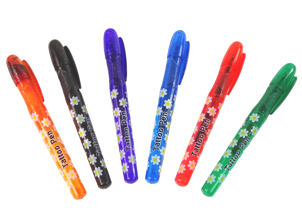 Geliniai rašikliai tatuiruotėms daryti Lean Toys, 6 vnt