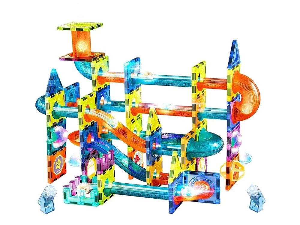 Magnetinis konstruktorius Lean Toys Light Magnetic Blocks, 110 d.