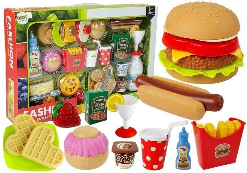 Žaislinio maisto rinkinys Lean Toys Burgeriai